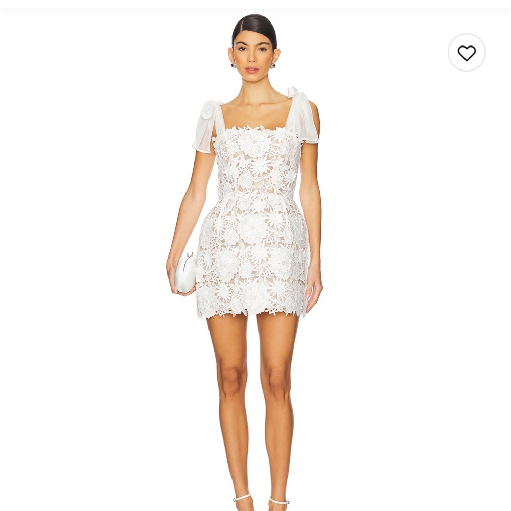 Bronx and Banco Maia Sleeveless Lace Mini Dress in White